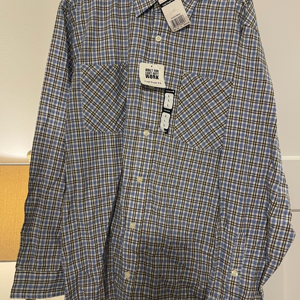 Mens Carhartt Long Sleeve Button Up NWT